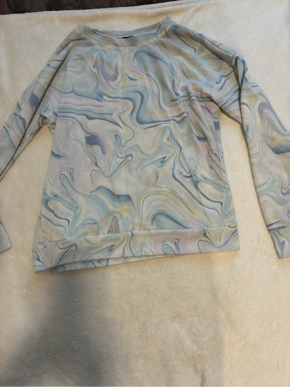 Marbled Pastel Long Sleeve Women’s Pajamas 2 piece